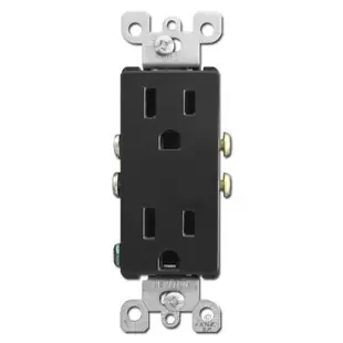 Black 15A Decora Outlets