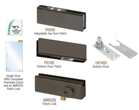 Black Bronze Anodized North American Patch Door Kit – C.R. Laurence