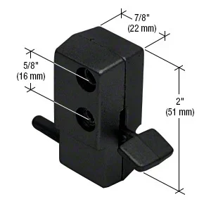 Black Step-On Patio Door Lock by C.R. Laurence
