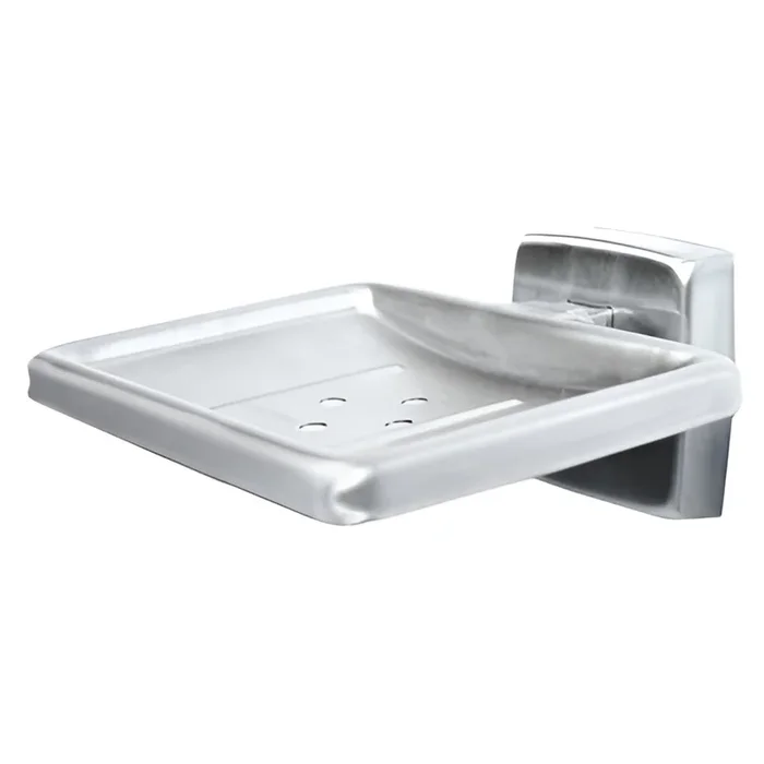 Bradley Satin Stainless Soap Dish for Commercial Washrooms