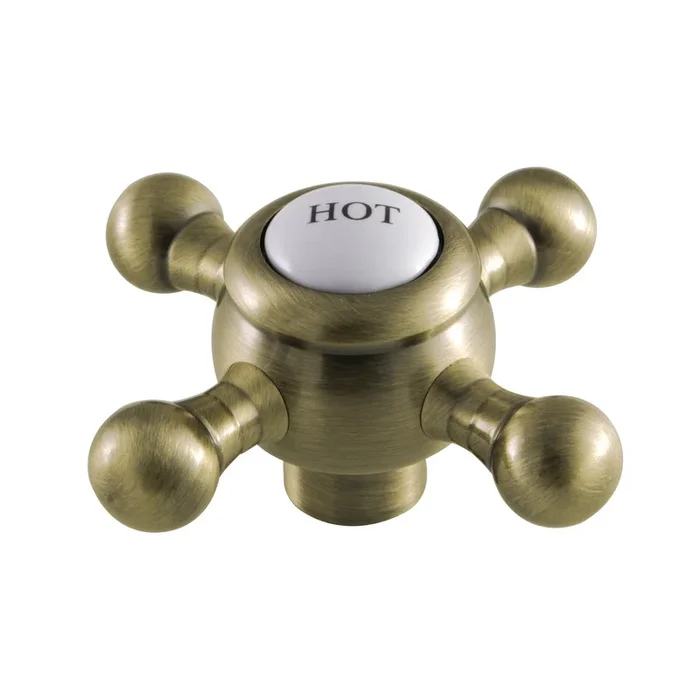 Brass Cross Handle (Hot Side) – Antique Brass by Kingston Brass