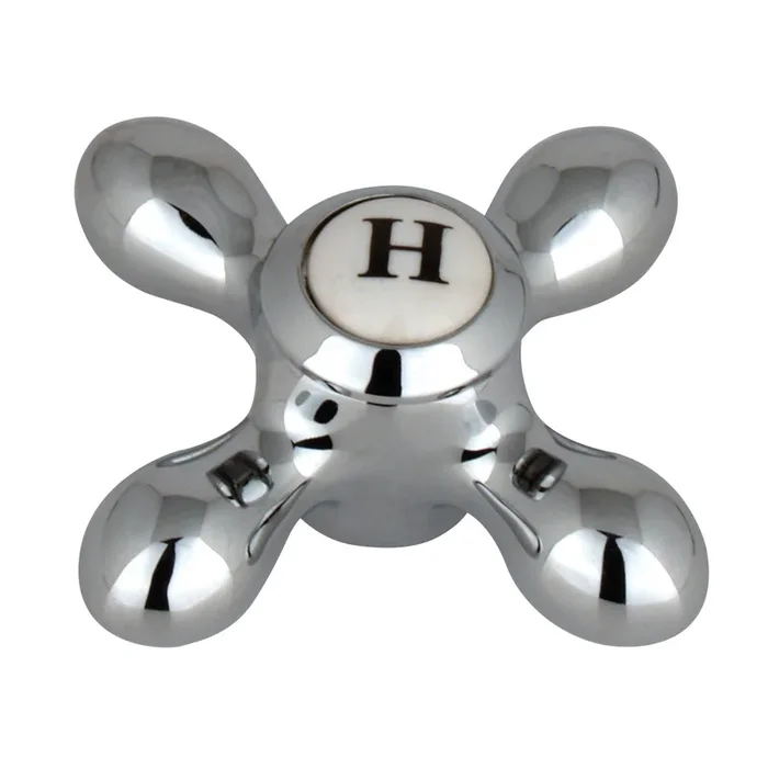 Brass Cross Handle (Hot Side), Polished Chrome – Kingston Brass
