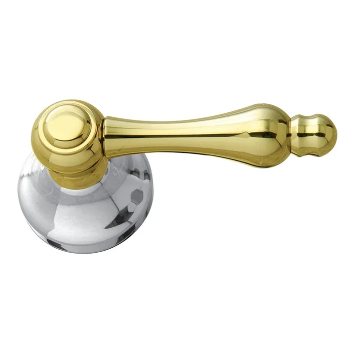Brass Lever Handle – Polished Chrome/Polished Brass | Kingston Brass