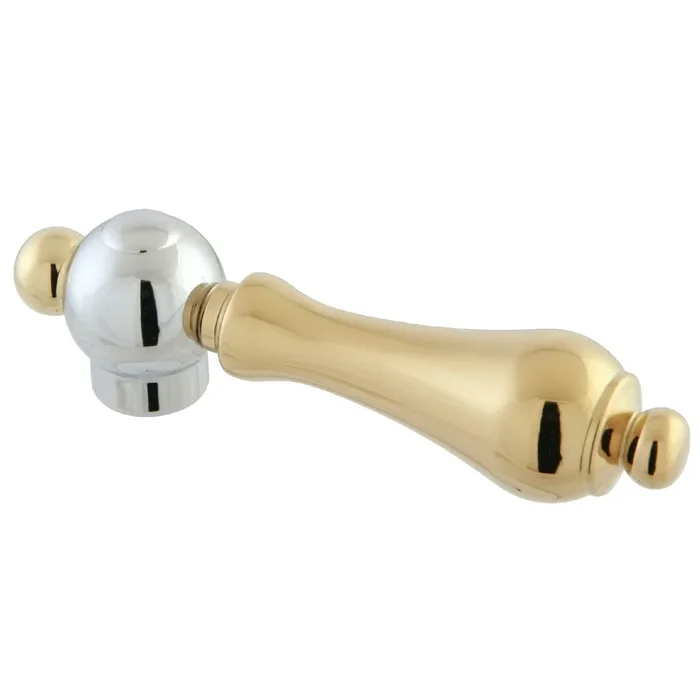 Brass Lever Handle, Polished Chrome/Polished Brass by Kingston Brass
