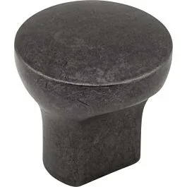 Brenton Style Cabinet Hardware Knob, Gun Metal 1 Inch Diameter