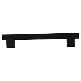 Bridge Style Solid Metal Pull / Handle, Black, 6-5/16″ (160 mm) Hole Centers, 7-9/16″ (192 mm) Overall Length – Rok Hardware Contemporary Euro