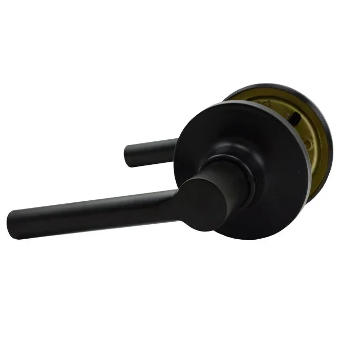 Broadway Lever Passage Lock with 16254 Latch and 10101 Strike – Matte Black Finish