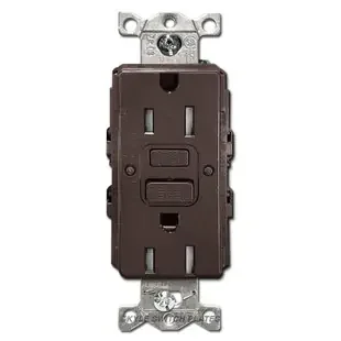 Brown 15A Tamper Resistant GFCI Decora Outlets