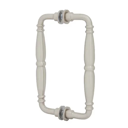 Brushed Nickel 8″ Victorian Style Back-to-Back Pull Handles by C.R. Laurence