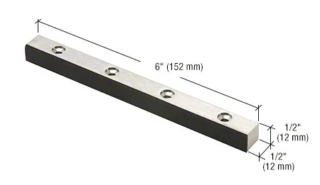Brushed Stainless Header Mounted Double Door Stop by C.R. Laurence
