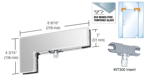 Brushed Stainless Sidelite Transom Patch With 1NT300 Insert – C.R. Laurence