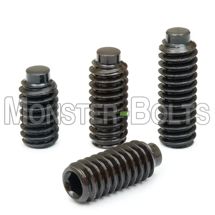 Bulk #2-64 x 3/16″ Socket Set Screws, 1/2 Dog Point, Alloy Steel, Black Oxide