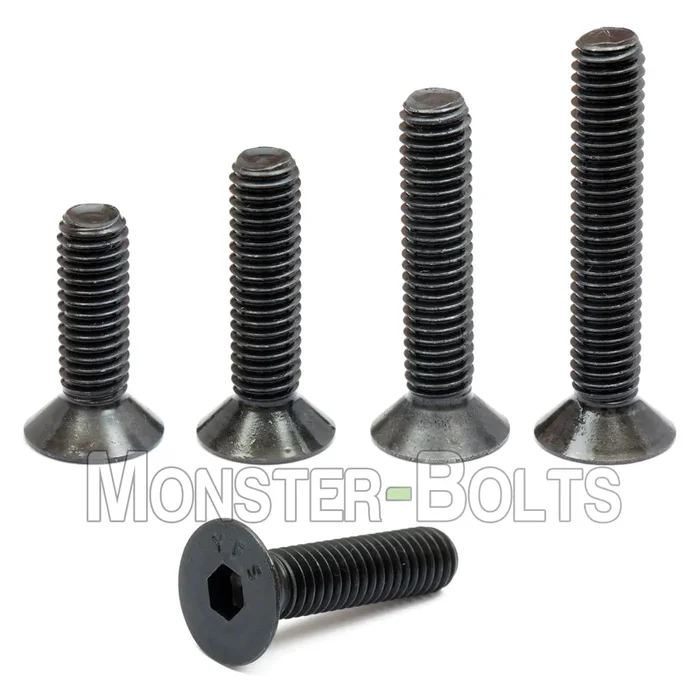 Bulk #8-32 Flat Head Socket Cap screws, Alloy Steel with Black Oxide
