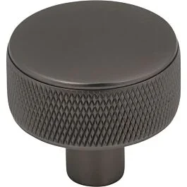 Burnham Contemporary 1-1/4″ (32mm) Overall Length Round Knob in Ash Gray