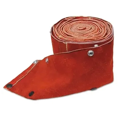 Cable Cover with Snaps, 3 in OD dia x 20 ft L, Small, Leather