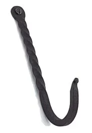 Cane Classic Forged Iron Simple Hook, 5-1/4″, Black