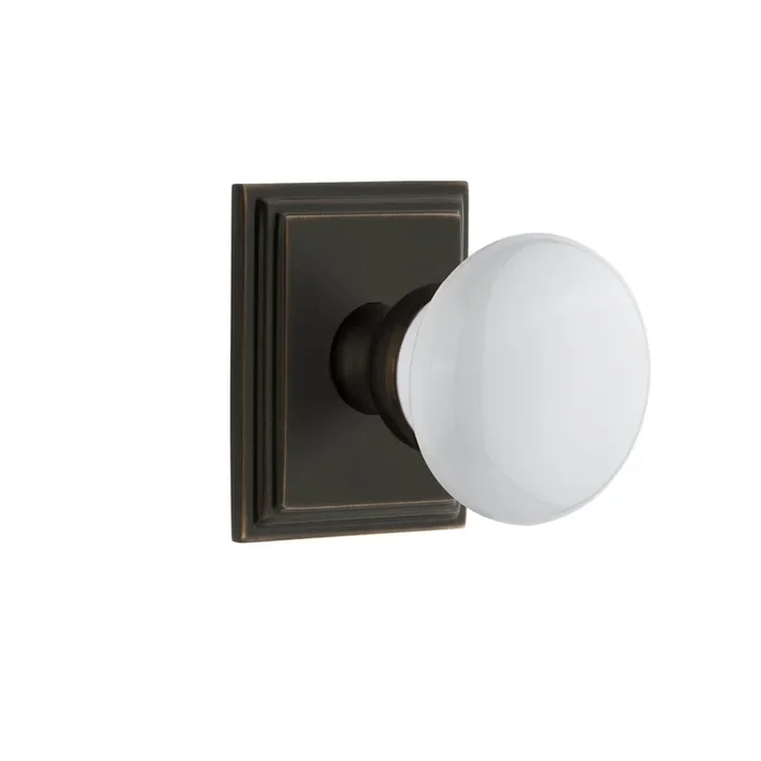 Carr Square Rosette with Hyde Park Knob – Timeless Bronze Premium Hardware