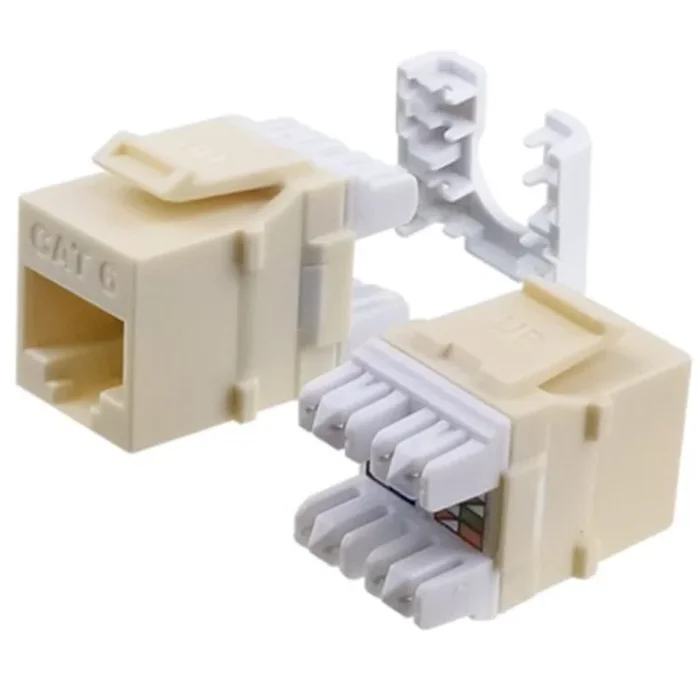 Cat6 Keystone Jack (EA) – Light Almond by Wavenet