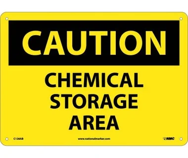 Caution: Chemical Storage Area – 10X14 – .040 Alum – C126AB