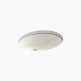 Caxton 19-1/4″ oval undermount bathroom sink Vitreous China, in Biscuit