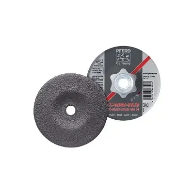 CC-GRIND-SOLID Steel Grinding Disc, Ceramic, 4-1/2 in dia, 7/8 in Arbor, 24 Grit