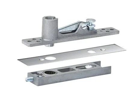 Center-Hung Top Pivot Set with Polished Stainless Cover by C.R. Laurence