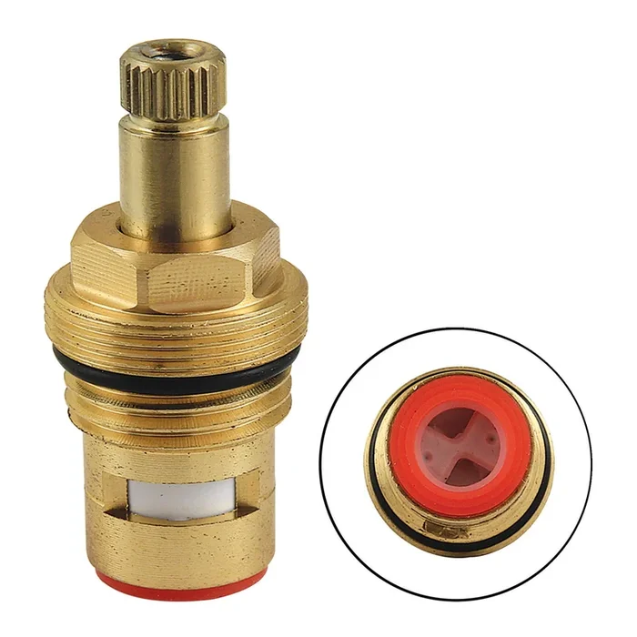 Ceramic Disc Cartridge (1 Piece) – Brushed Brass by Kingston Brass