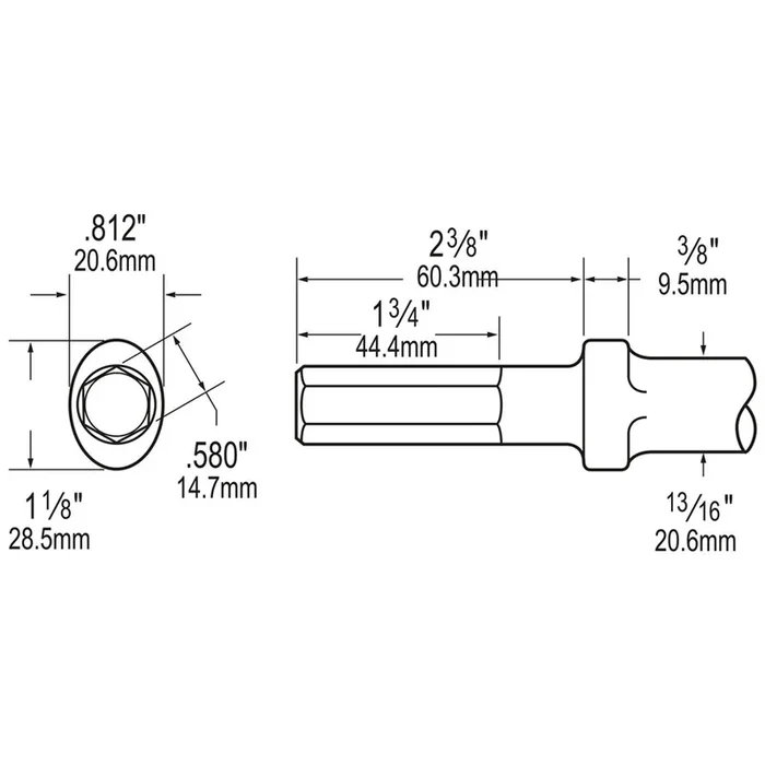 Chicago Pneumatic 6158132270 1-1/2″ WIDE SCALING CHISEL 18″
