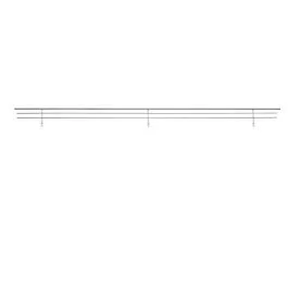 Chrome Wire Shoe Rail, 35 X 7/16 X 2-1/4 in