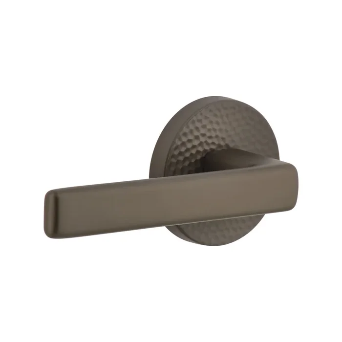 Circolo Hammered Rosette with Lusso Lever in Titanium Gray – Viaggio