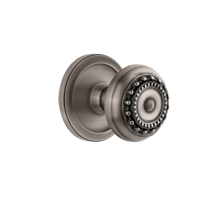 Circulaire Rosette with Parthenon Knob – Antique Pewter Finish