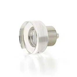 City Lights Satin Nickel Round Disc Glass Knob, 1-3/8″ Diameter