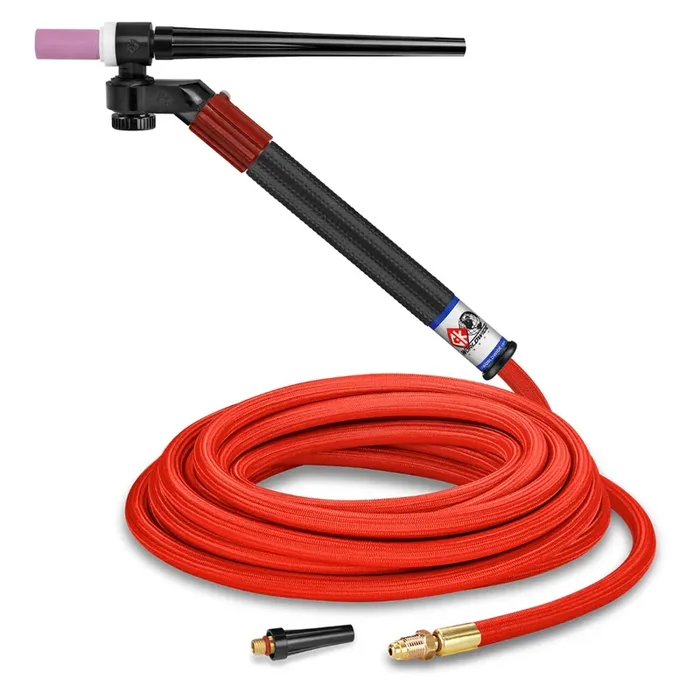 CK Worldwide FL130 Flex-Loc Swivel Head TIG Torch With Gas Valve