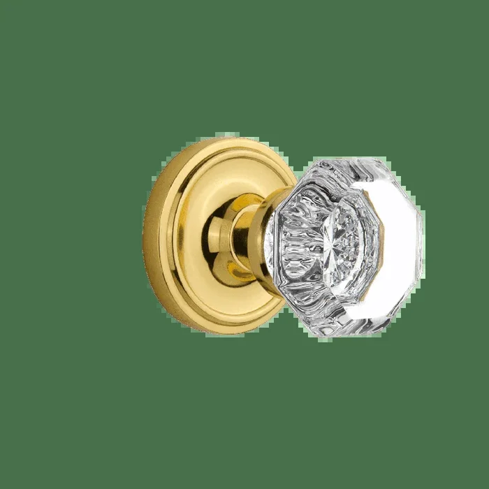 Classic Rosette with Waldorf Knob – Unlacquered Brass – Nostalgic