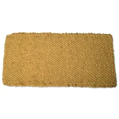Coco Mat, 18 in W, 30 in L, Densely Woven Fibers, Natural Tan