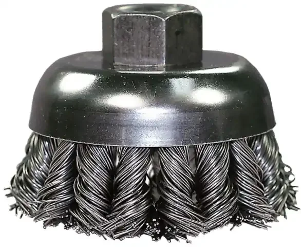 Combitwist knot cup brush 6″