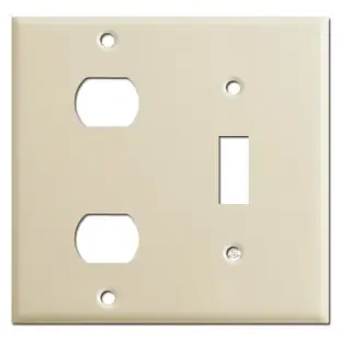 Combo 1 Toggle & 2 Despard Switch Plate Cover – Ivory