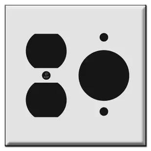 Combo Duplex Outlet Single 1.62″ 20A Round Receptacle Cover Plate