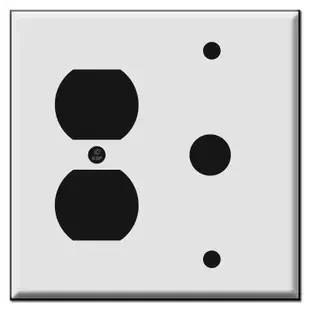 Combo Duplex Receptacle – 5/8″ Phone Cable Switch Plate Covers