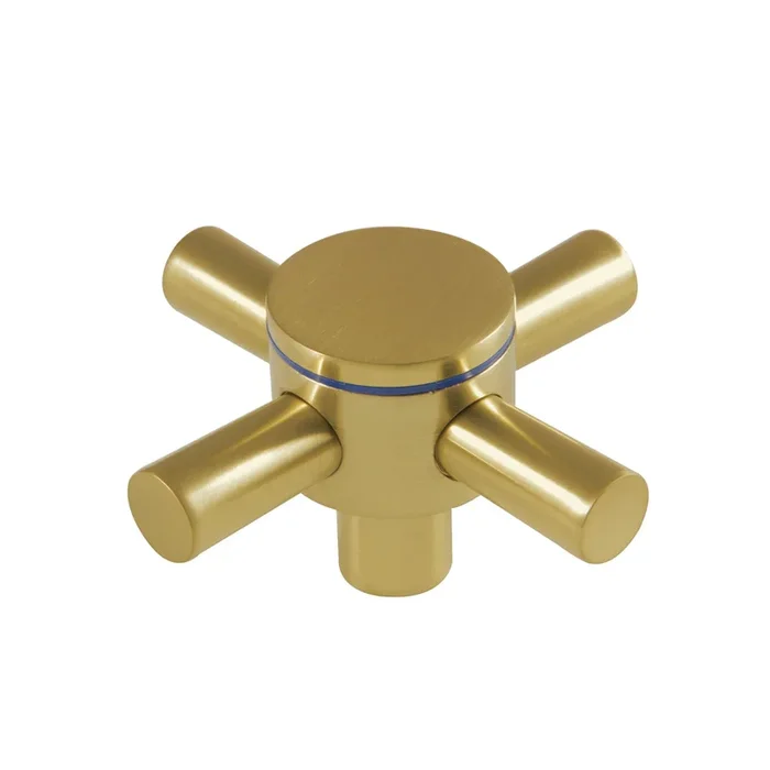 Concord Metal Cross Handle (Cold Side) – Brushed Brass by Kingston Brass