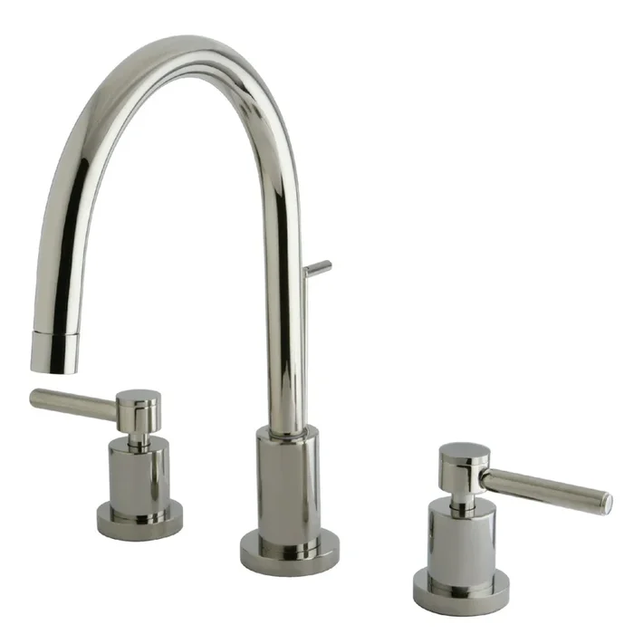 Concord Widespread Bathroom Faucet with Brass Pop-Up, Polished Nickel