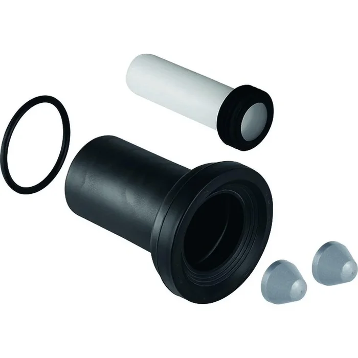 Connector Set for Closet with Mounting Head – Matte Polished Chrome-White by Geberit