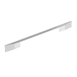 Contemporary 11-5/16″ (288mm) & 12-5/8″ (320mm) Dual Center to Center, Length 14-1/2″ (368.5mm), Polished Nickel, Wide Posts Metal Appliance Pull/Handle