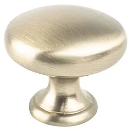 Contemporary Advantage Four 1-1/4″ (32mm) Overall Diameter Champagne Wide Round Knob