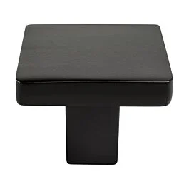 Contemporary Advantage One 1-1/8″ (29mm) Overall Length Matte Black Square Knob