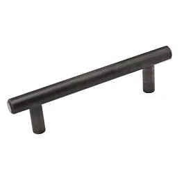 Contemporary Euro Style Solid Metal Bar Pull / Handle Oil-Rubbed Bronze 4-1/4″ Hole Centers, 5-13/16″ Overall Length