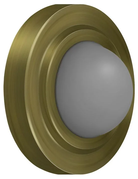 Convex Flush Bumper 2-3/8″ Diam., Antique Brass – Deltana