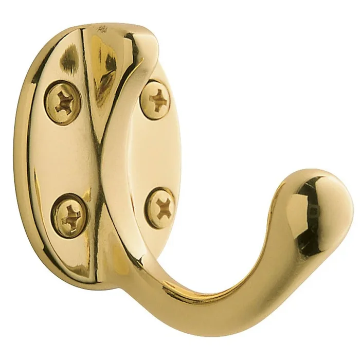 Costume Hook Lifetime Brass Finish by Baldwin Estate