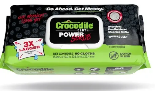 CROCODILE POWERSCRUB 80CT HUGE CLOTHS