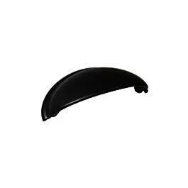 Cup Pull Collection Transitional Style 3″ (76mm) Hole Center, Overall Length 3-1/2″, Matte Black Cabinet Hardware Pull / Handle